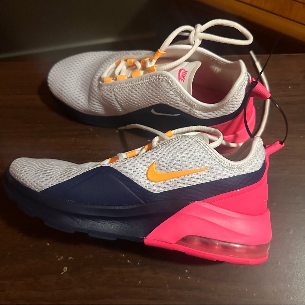 Nike Women's White, Pink, and Navy Sneakers